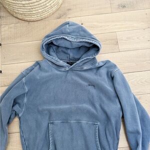 Stussy Men's Blue Hoodie Sweater